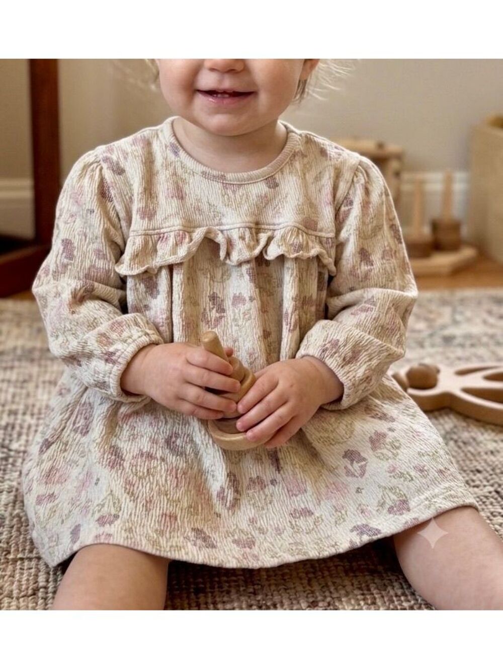 Modern Moments Baby Girl Floral Long Sleeve Dress 12M